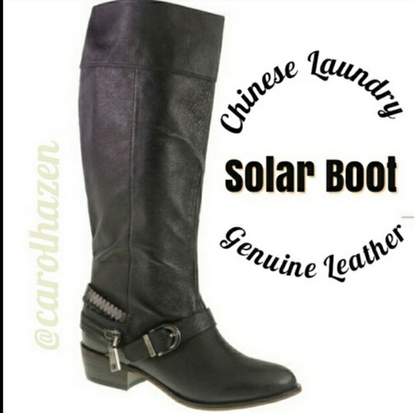 Chinese Laundry Shoes - NIB 9.5 Chinese Laundry Leather Solar Boots Zipper
